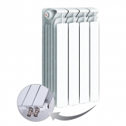 Биметаллический радиатор Rifar Base Ventil 500, 4 секции, с нижним правым подключением