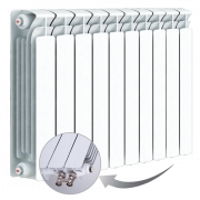 Биметаллический радиатор Rifar Base Ventil 500, 10 секций, с нижним правым подключением