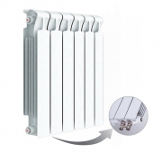 Биметаллический радиатор Rifar Monolit Ventil 500, 6 секций, с нижним правым подключением