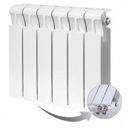 Биметаллический радиатор Rifar Monolit Ventil 350, 6 секций, с нижним левым подключением