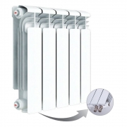 Алюминиевый радиатор Rifar Alum Ventil 350, 5 секций, с нижним правым подключением