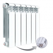 Алюминиевый радиатор Rifar Alum Ventil 350, 6 секций, с нижним правым подключением