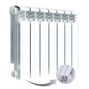 Алюминиевый радиатор Rifar Alum Ventil 350, 7 секций, с нижним правым подключением