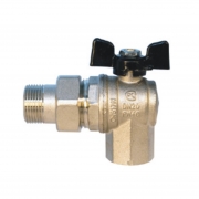 Кран шаровый Bugatti 1/2" угловой с американкой